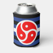 Leren oefen trots vlag blikjeskoeler (Blikje Achterkant)