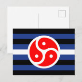 Leren oefen trots vlag briefkaart (Voorkant / Achterkant)