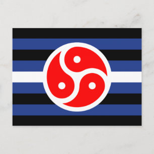 Leren oefen trots vlag briefkaart