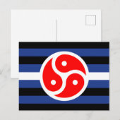 Leren oefen trots vlag briefkaart (Voorkant / Achterkant)