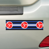 Leren oefen trots vlag bumpersticker (Op auto)