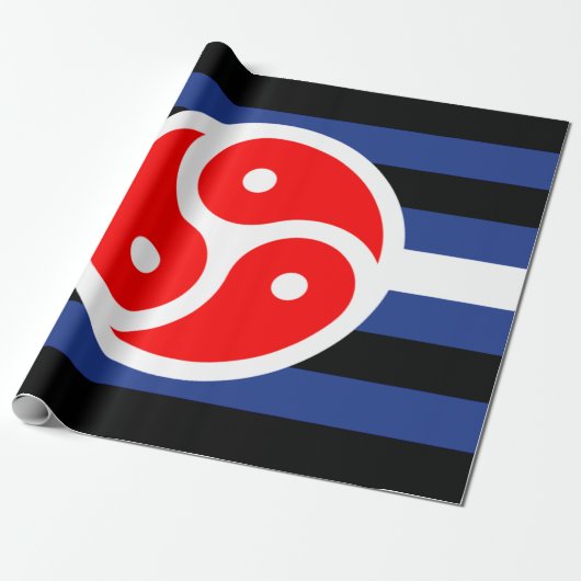 Leren oefen trots vlag cadeaupapier (Uitgerold)