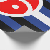 Leren oefen trots vlag cadeaupapier (Hoek)