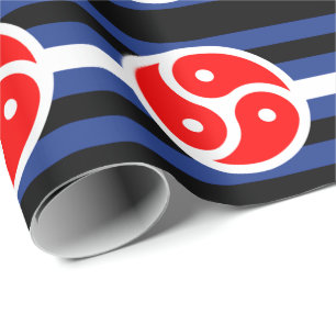 Leren oefen trots vlag cadeaupapier
