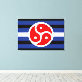 Leren oefen trots vlag canvas afdruk (Insitu (Houten vloer))