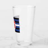 Leren oefen trots vlag glas (Links)