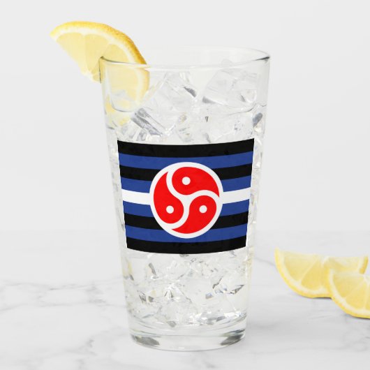 Leren oefen trots vlag glas (Voorkant ijs)
