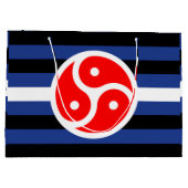 Leren oefen trots vlag groot cadeauzakje (Achterkant)