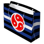 Leren oefen trots vlag groot cadeauzakje (Achterkant Gekanteld)