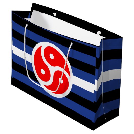 Leren oefen trots vlag groot cadeauzakje (Voorkant Gekanteld)