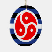 Leren oefen trots vlag keramisch ornament (Rechts)