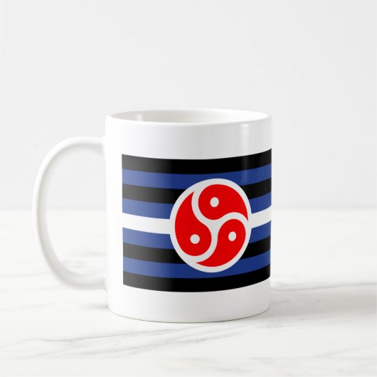 Leren oefen trots vlag koffiemok (Links)