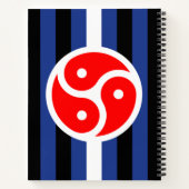 Leren oefen trots vlag notitieboek (Achterkant)