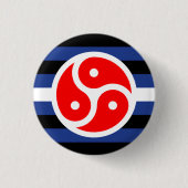 Leren oefen trots vlag ronde button 3,2 cm (Voorkant)