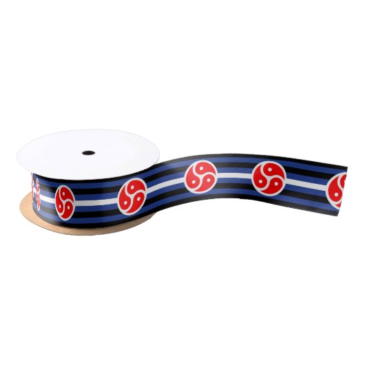 Leren oefen trots vlag satijnen lint (Spoel)