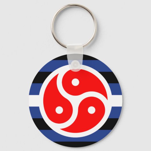 Leren oefen trots vlag sleutelhanger (Voorkant)