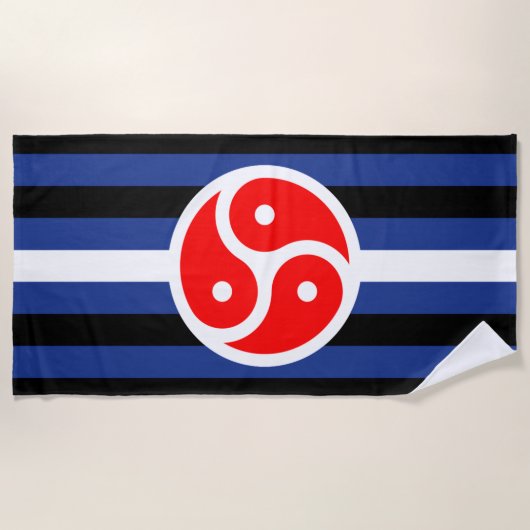 Leren oefen trots vlag strandlaken (Voorkant)