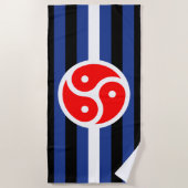 Leren oefen trots vlag strandlaken (Voorkant)