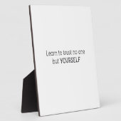 leren om niemand behalve jezelf te vertrouwen fotoplaat (Zijkant)