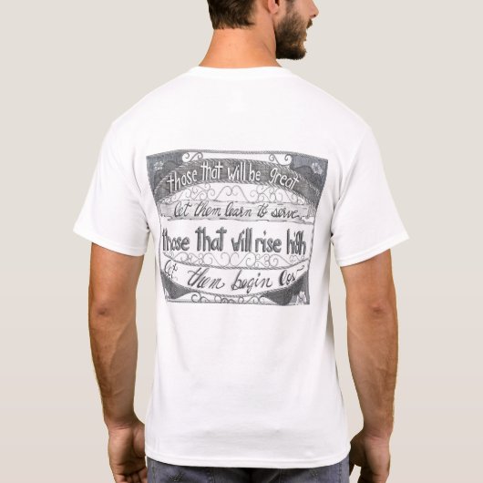 Leren om te dienen t-shirt (Achterkant)