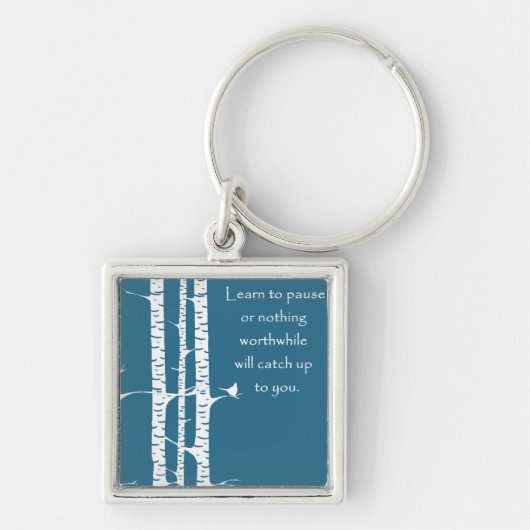 Leren om te pauzeren sleutelhanger (Voorkant)