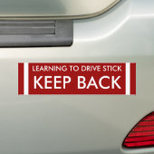 Leren om te rijden. bumpersticker (Op auto)