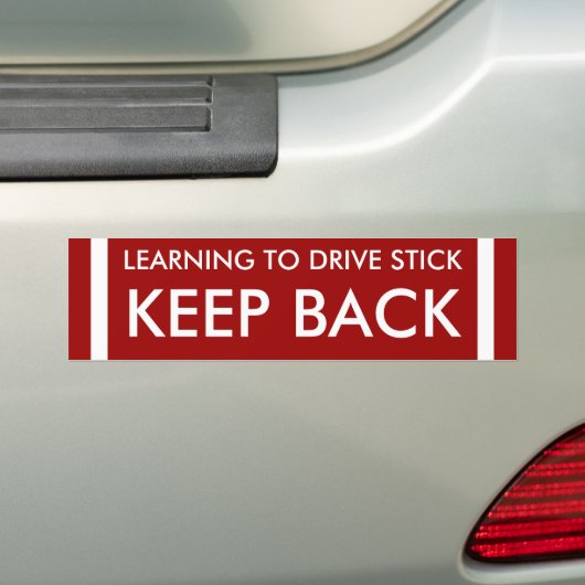 Leren om te rijden. bumpersticker (Op auto)