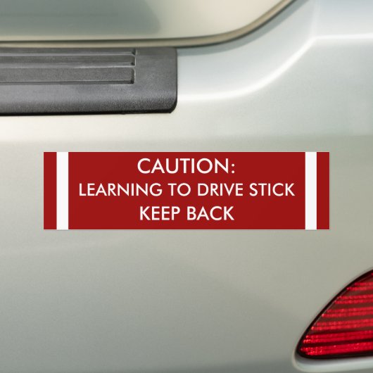 Leren om te rijden. bumpersticker (Op auto)