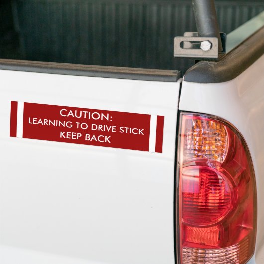 Leren om te rijden. bumpersticker (Op Truck)