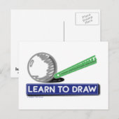 Leren om te tekenen briefkaart (Voorkant / Achterkant)