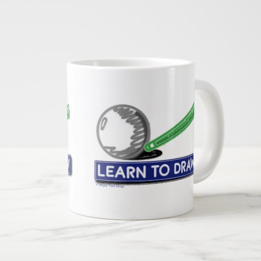 Leren om te tekenen grote koffiekop (Voorkant rechts)