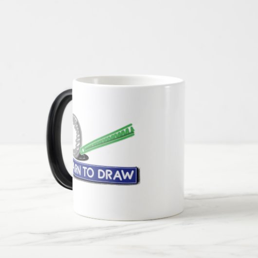 Leren om te tekenen magische mok (Voorkant links)