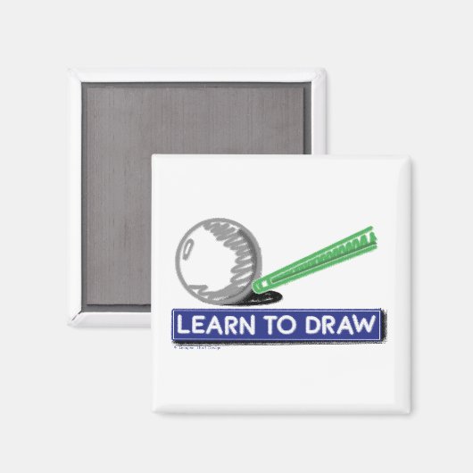 Leren om te tekenen magneet (Voorkant / Achterkant)