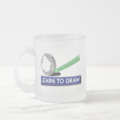 Leren om te tekenen matglas koffiemok (Links)