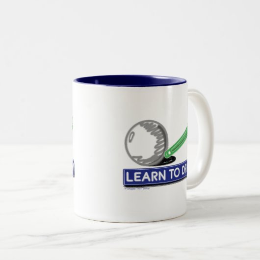 Leren om te tekenen tweekleurige koffiemok (Voorkant rechts)