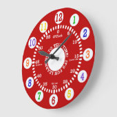 Leren om tijd te vertellen (rood) grote klok (Hoek)