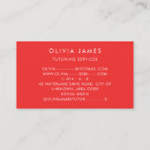 Leren Onderwijs Bijles en Onderwijzen Visitekaartje (Achterkant)