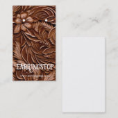 Leren ontwerp Westerne Patroon Oorbel Kaarten Visitekaartje (Voorkant / Achterkant)