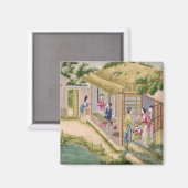 Leren over Silkwormen Magneet (Voorkant / Achterkant)