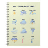 Leren over Weer School Educatief Materiaal Notitieboek (Voorkant)