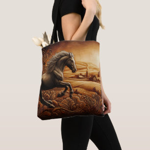 Leren Paard Ranch Sunset Tote Bag
