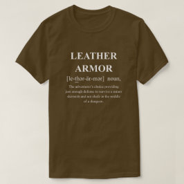 Leren Pantser Grappige RPG Definitie Met Witte Tek T-shirt