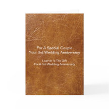 Leren Patroon 3e bruiloft Jubileum