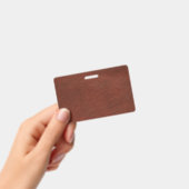 Leren Plastic Badge - Horizontaal (Handheld)