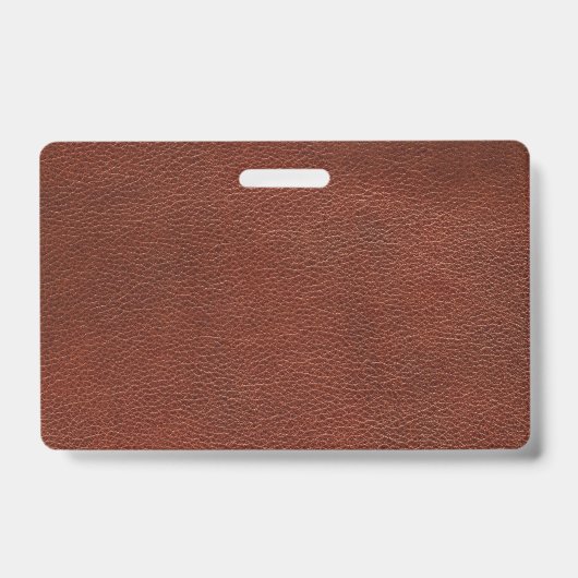 Leren Plastic Badge - Horizontaal (Voorzijde)