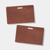 Leren Plastic Badge - Horizontaal (Voor- en achterkant)