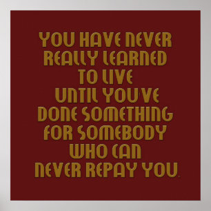 leren poster te leven