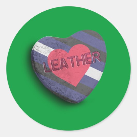 LEREN PRIDE CANDY RONDE STICKER (Voorkant)