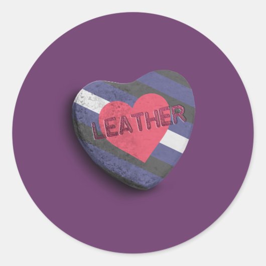LEREN PRIDE CANDY RONDE STICKER (Voorkant)