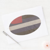 LEREN PRIDE KLEUREN OVALE STICKER (Envelop)